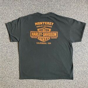 Harley-Davidson Black and Orange Short Sleeve Tee